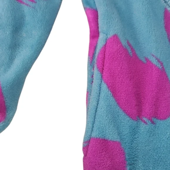Disney Monsters Inc Sully Adult Onesie Pajamas Costume Blue Purple S/M Cosplay - Picture 11 of 16